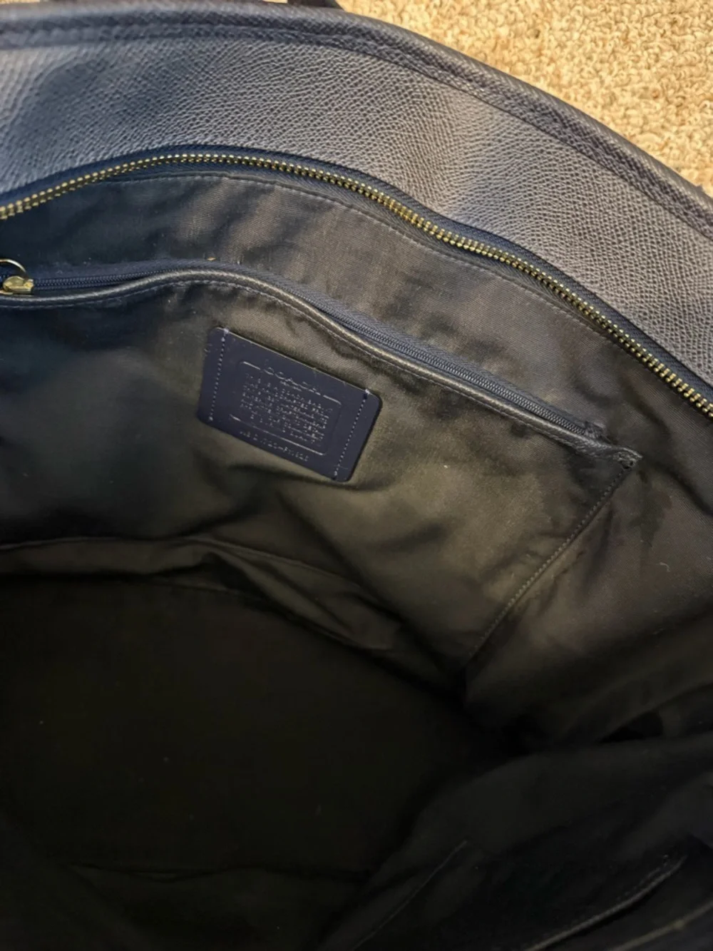 Coach Navy City Tote